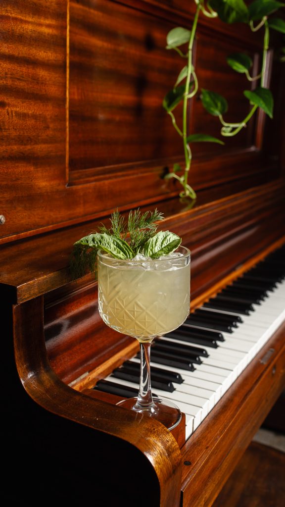 "Champagne Problems" cocktail in a glass
