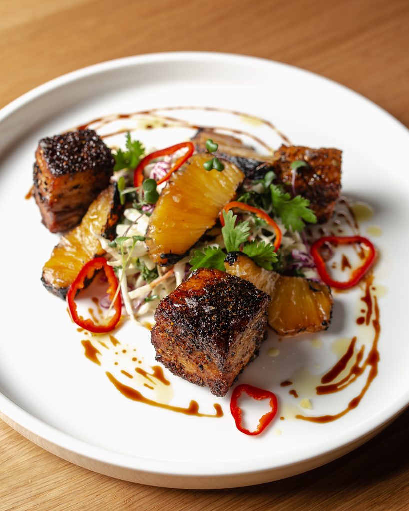 Braised Pork Belly on a plate